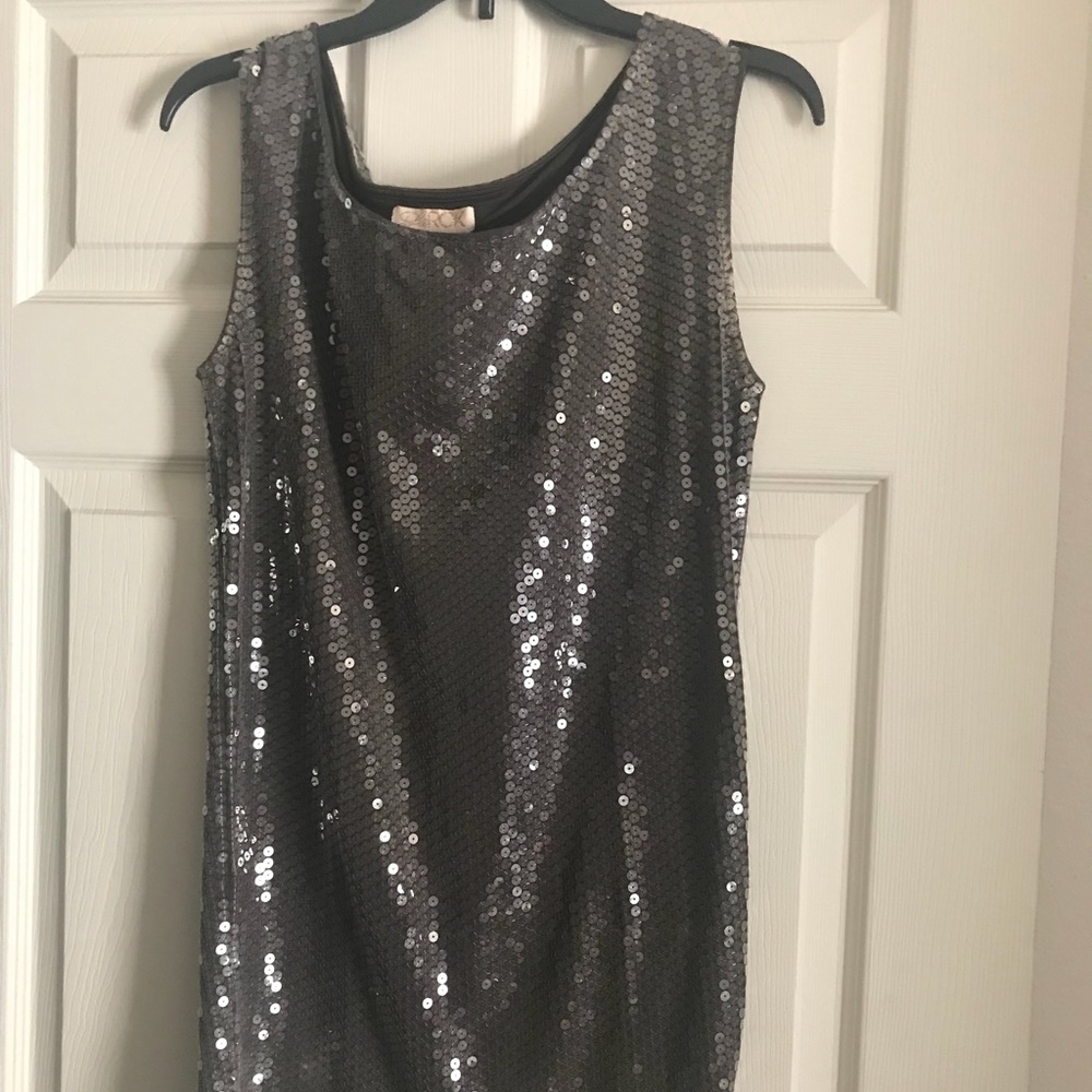 Larok pewter sequin dress